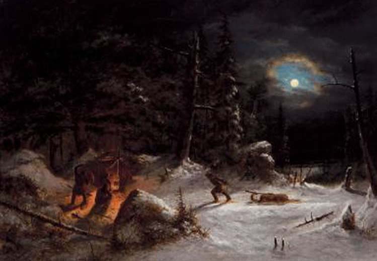 Indian Hunters Camp, Moonlight